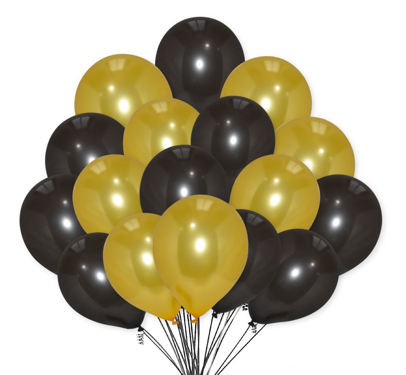 Black-Chrome Gold Balloons Combo Pack UK