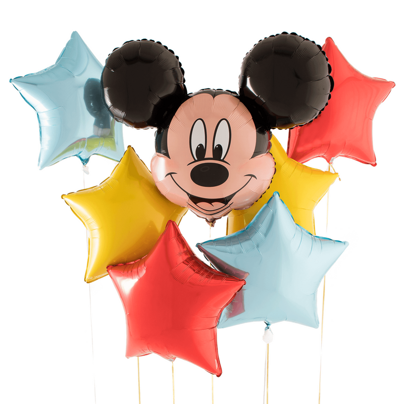 Mickey Mouse with Star Foil Balloons for party decoration