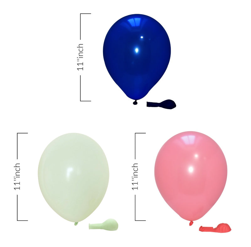 Navy Blue-Light Green-Hot Pink Balloons for party decoration