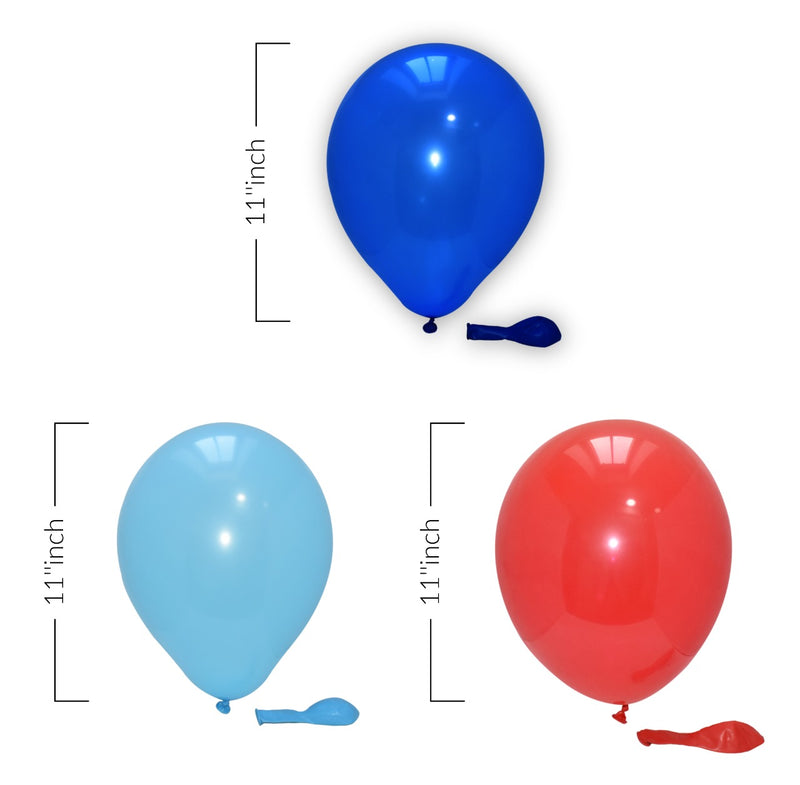 Royal Blue-Light Blue-Red Balloons for party decoration