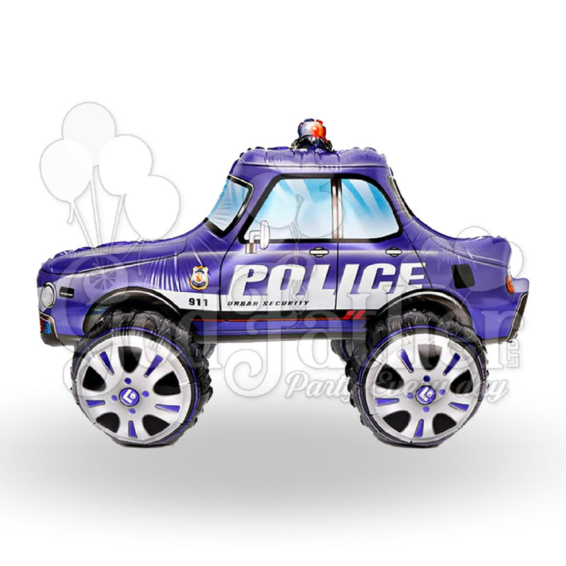 Police Car Foil Balloon Blue for kids party decoration