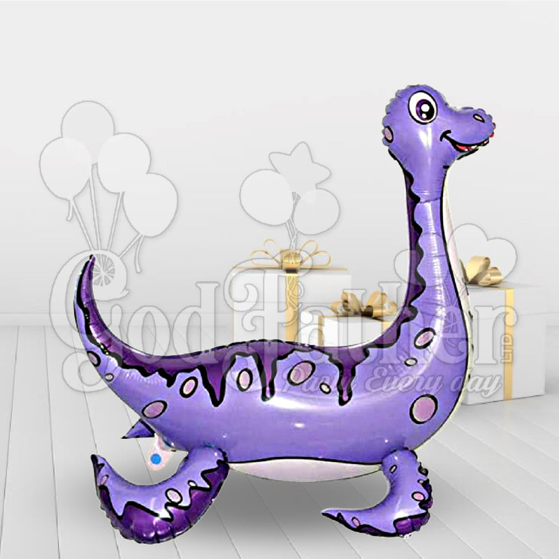 Plesiosaur Foil Balloon Purple for kids party decoration