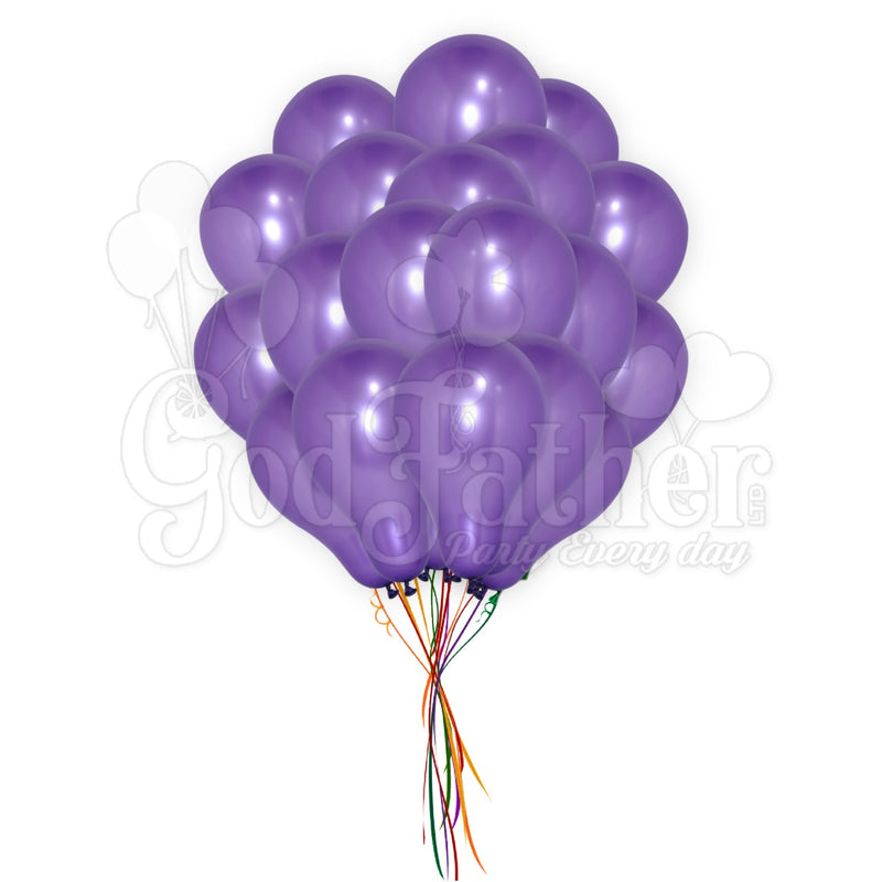Purple metallic balloons for party decoration