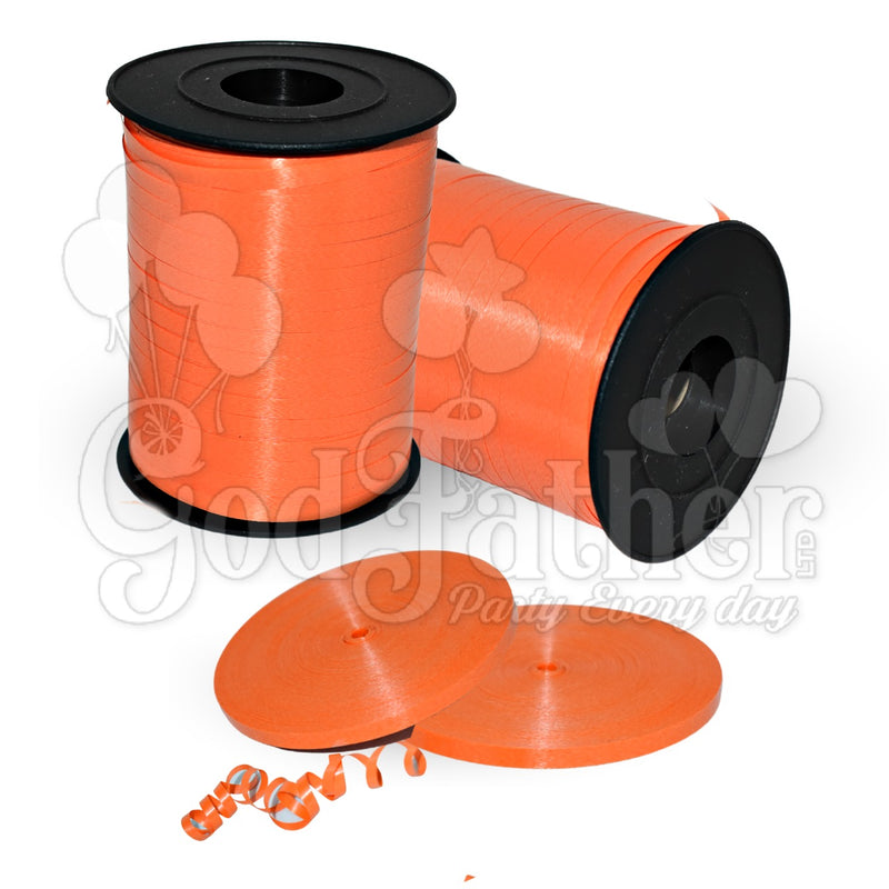 Orange Plain Curling Ribbons for gift wrapping