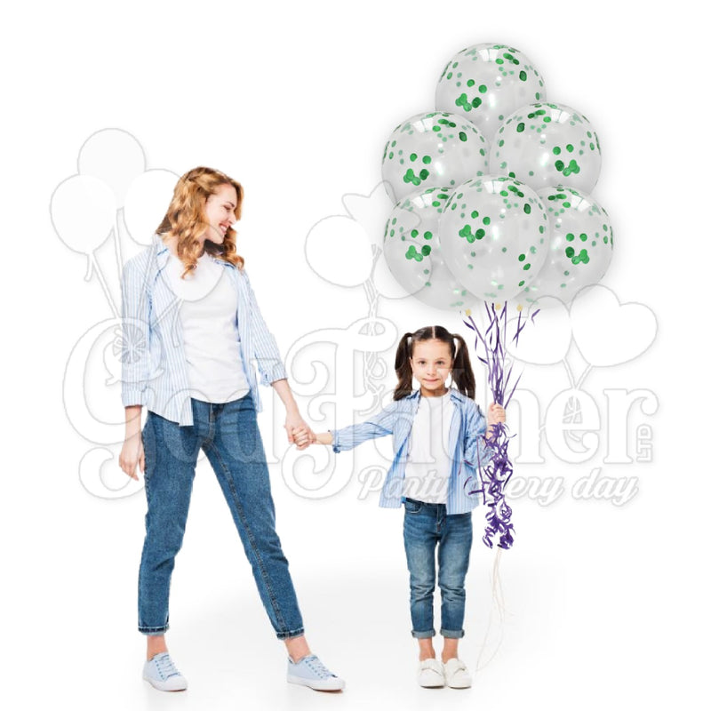 Green Confetti Balloons