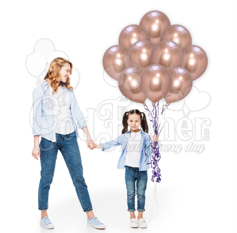 Rose Gold Chrome Balloons for party decoration