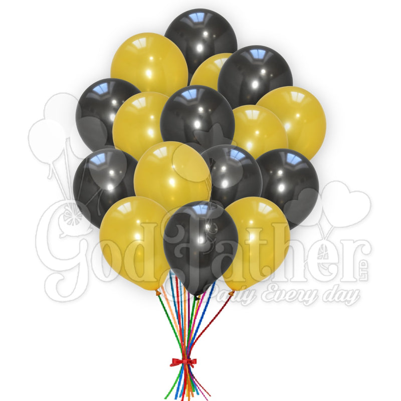 Yellow-Black Balloons for birthday party decoration