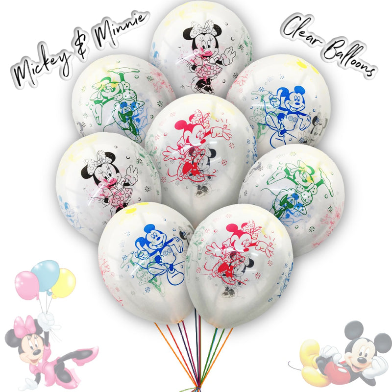 Mickey & Minnie Printed Latex Balloons for party decoration