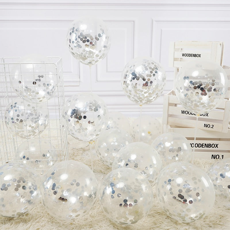 Silver Confetti Balloons for birthday party decoration