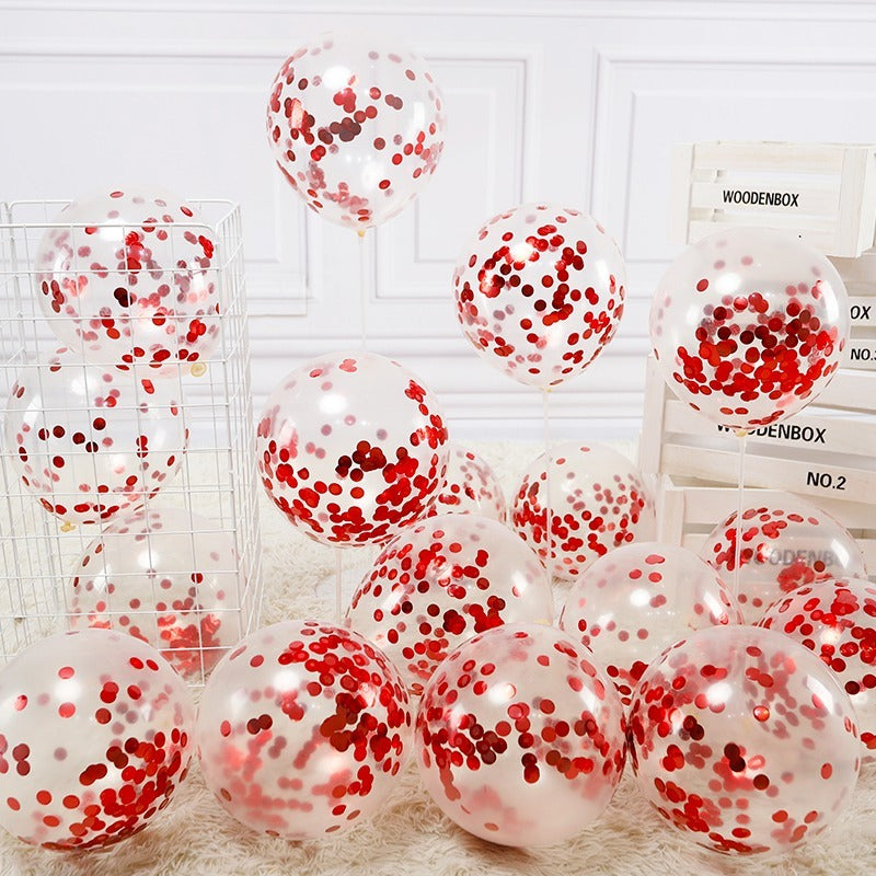 Red Confetti Balloons for party decoration