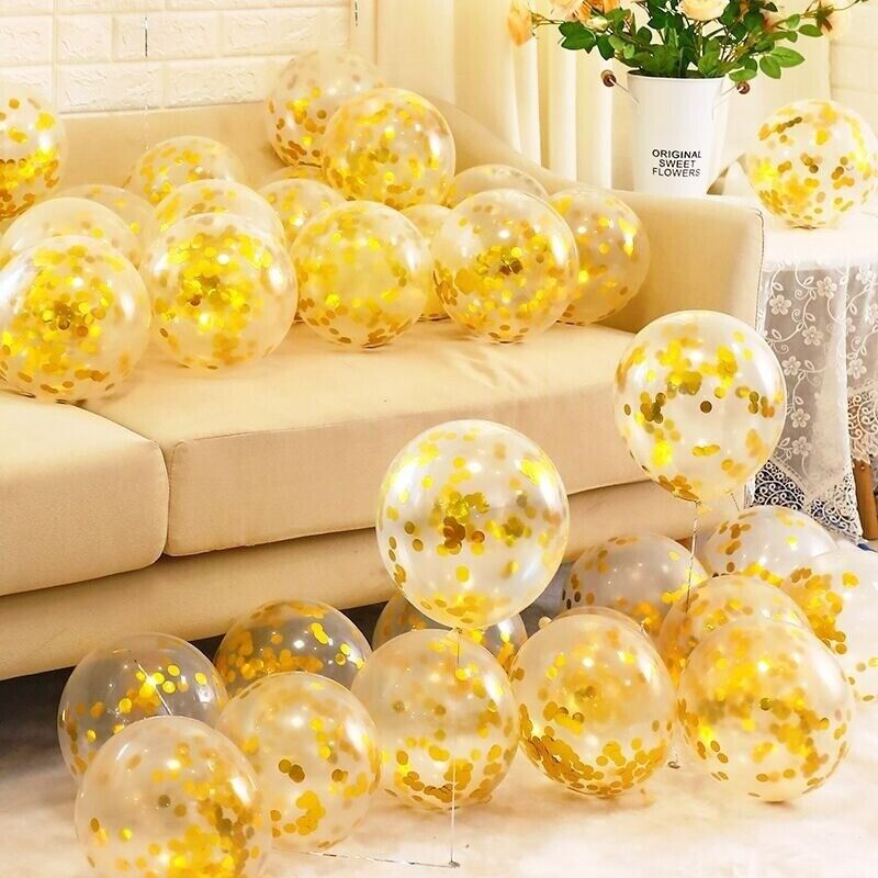 Gold Confetti Balloons for party decoration