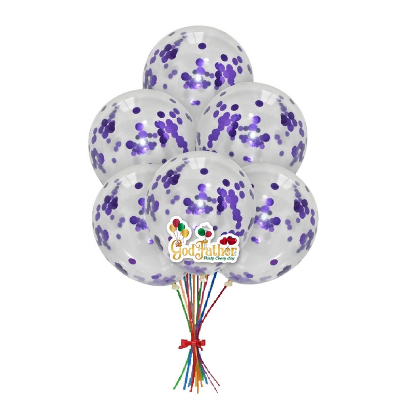 Purple Confetti Balloons
