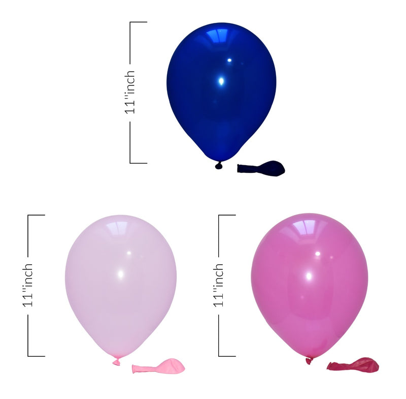 Baby Pink-Navy Blue-Hot Pink Balloons Combo Pack, birthday balloons in uk, party decorations items in uk, party supplies in uk, party supplier in uk, party decoration uk