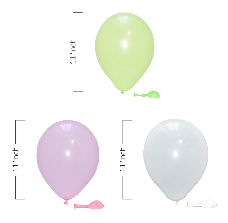 Light Green-Baby Pink-White Balloons