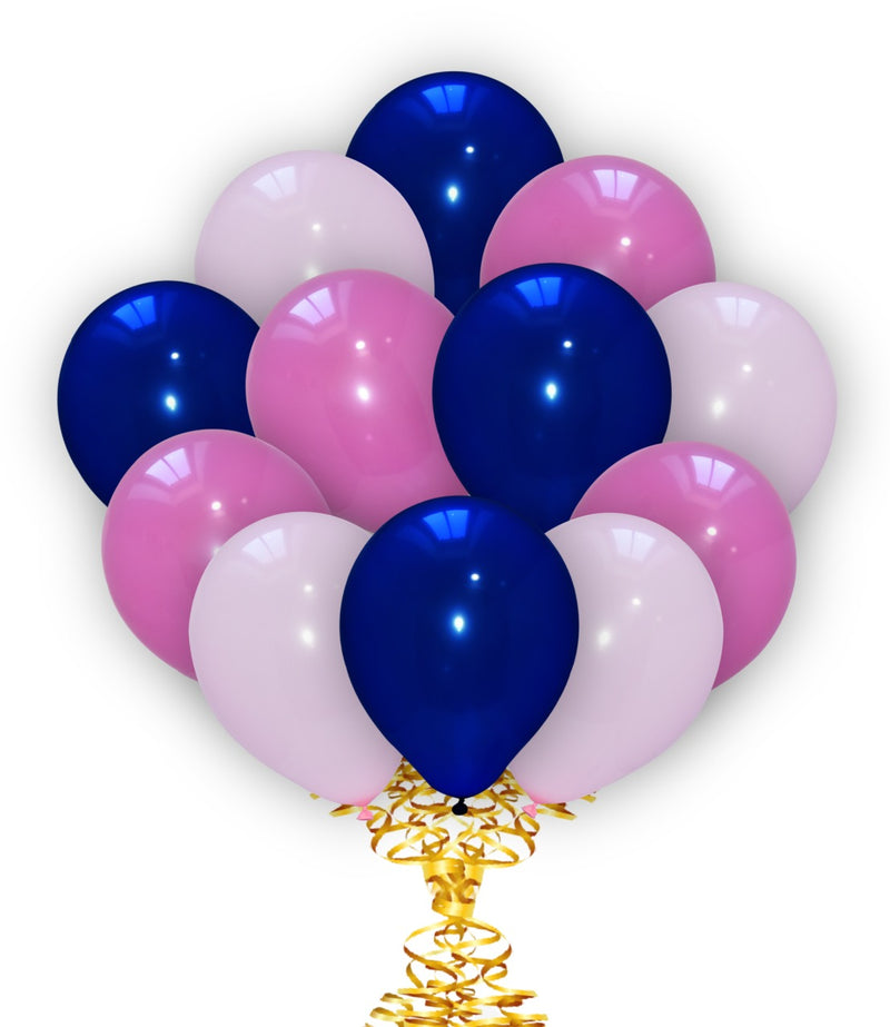 Baby Pink-Navy Blue-Hot Pink Balloons Combo Pack, birthday balloons in uk, party decorations items in uk, party supplies in uk, party supplier in uk, party decoration uk