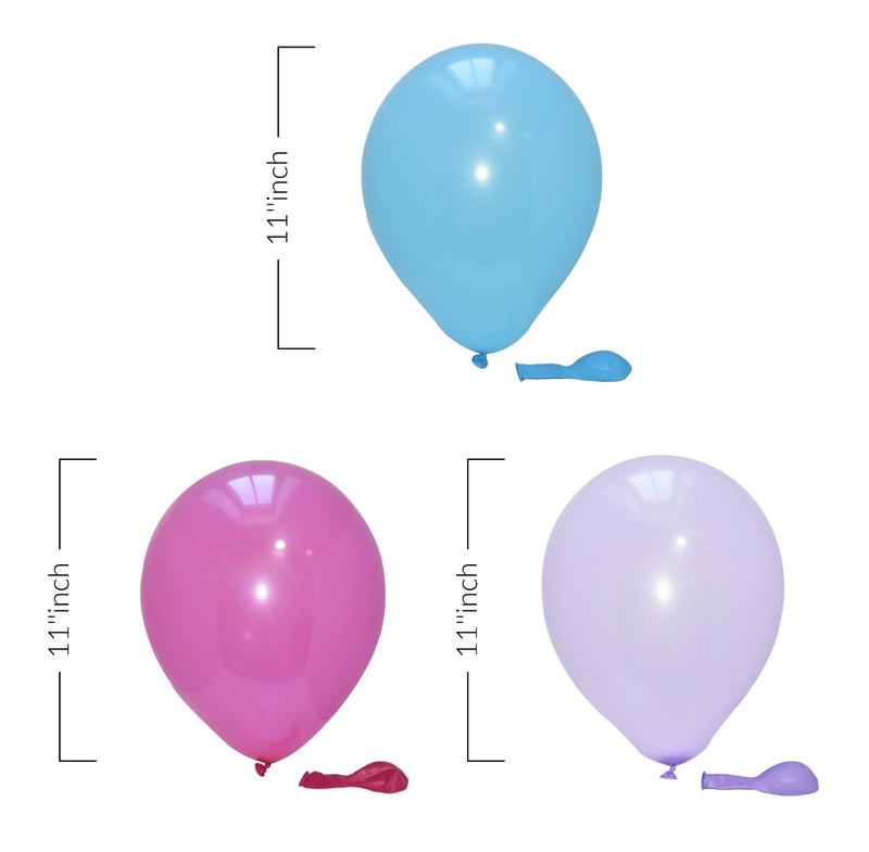 Light Purple-Hot Pink-Turquoise Balloons for decoration