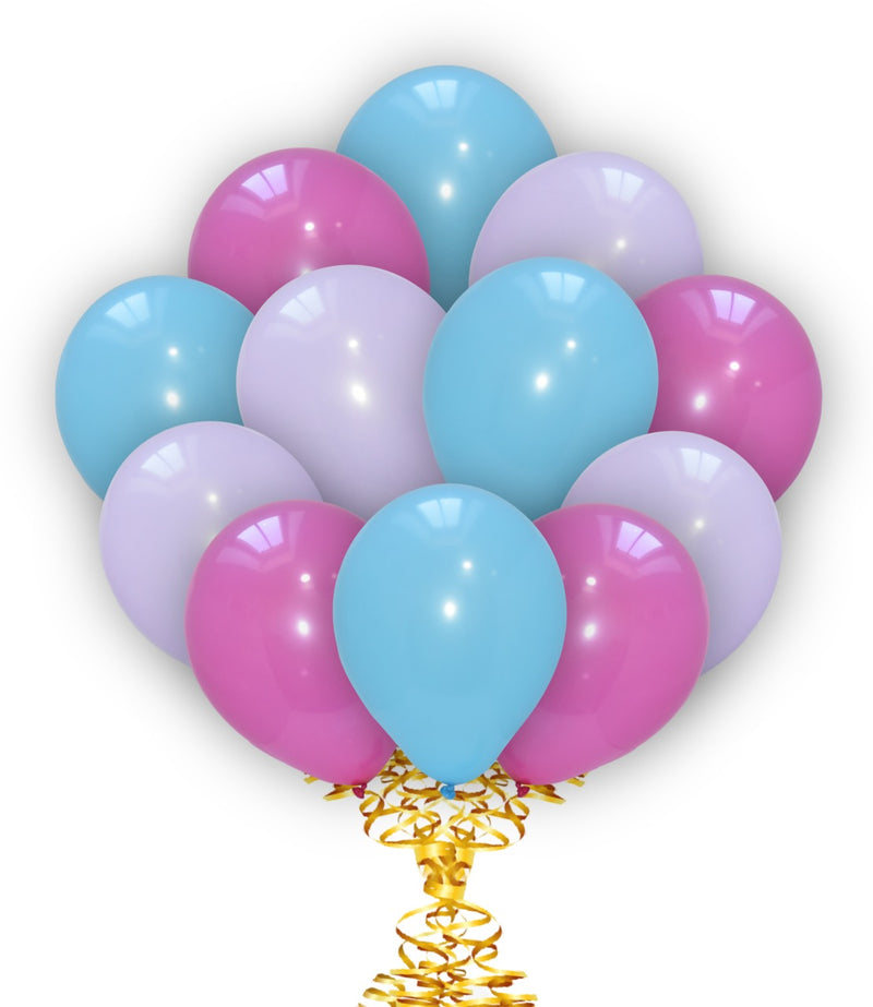 Light Purple-Hot Pink-Turquoise Balloons for decoration