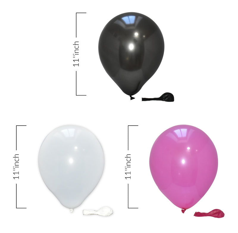 Hot Pink-White-Black Balloons for party decoration