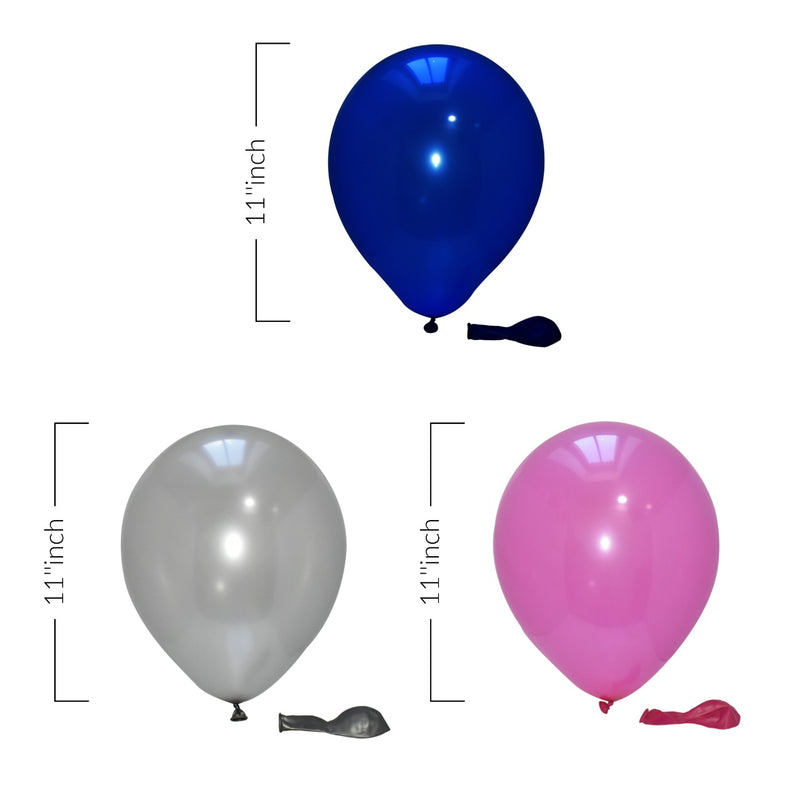 Black-Baby Pink-Silver Balloon Combo Pack, Blue-Pink-Silver Balloon, birthday balloons in uk, party decorations items in uk, party supplies in uk, party supplier in uk, party decoration uk