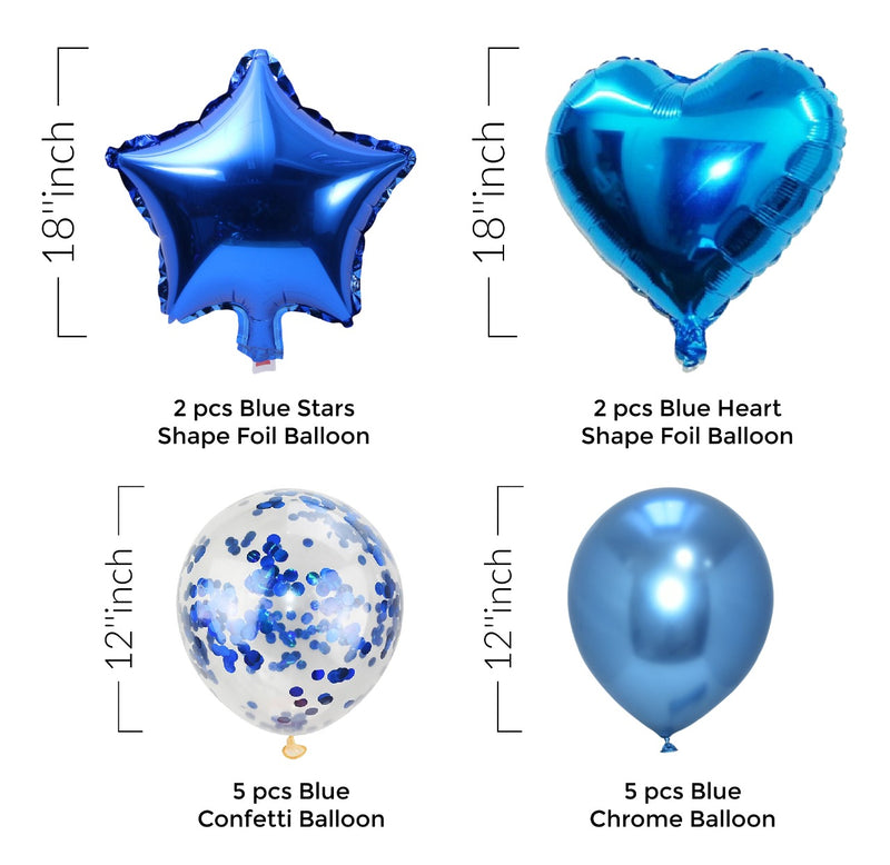 Multi Style Blue Balloons Star Balloons for party decoration