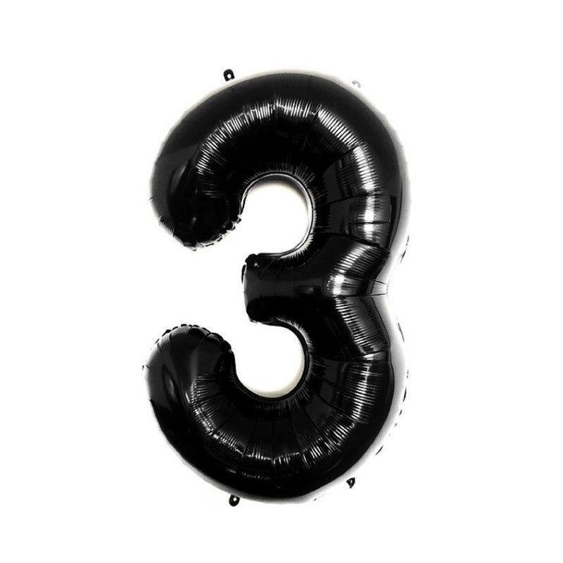 Foil Black Number Balloons, Number Balloons, birthday balloons in uk, party decorations items in uk, party supplies in uk, party supplier in uk, party decoration uk