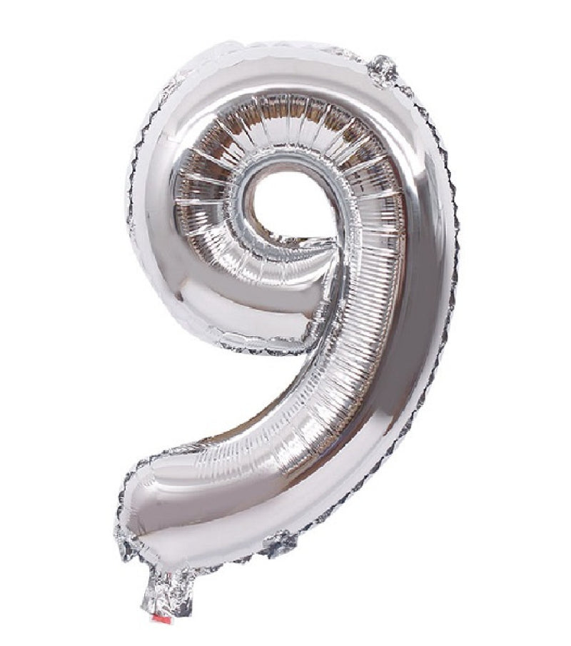 Foil Silver Number Balloons, Silver Balloons, birthday balloons in uk, party decorations items in uk, party supplies in uk, party supplier in uk, party decoration uk