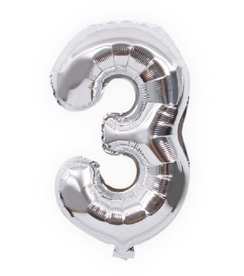 Foil Silver Number Balloons, Silver Balloons, birthday balloons in uk, party decorations items in uk, party supplies in uk, party supplier in uk, party decoration uk
