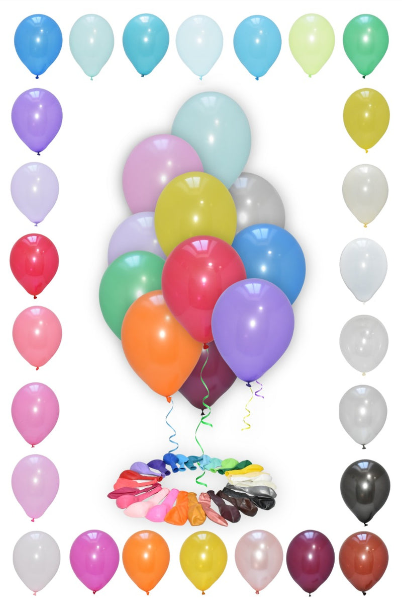 Multi Color Plain Balloon 10" Set