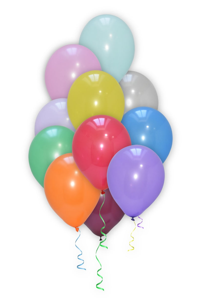 Multi Color Plain Balloon 10" Set