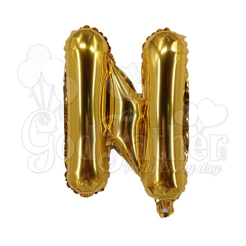  Letter N Foil Balloon, Happy Birthday foil, Foil Balloons, Foil Balloons Alphabets balloon, Gold Foil balloons