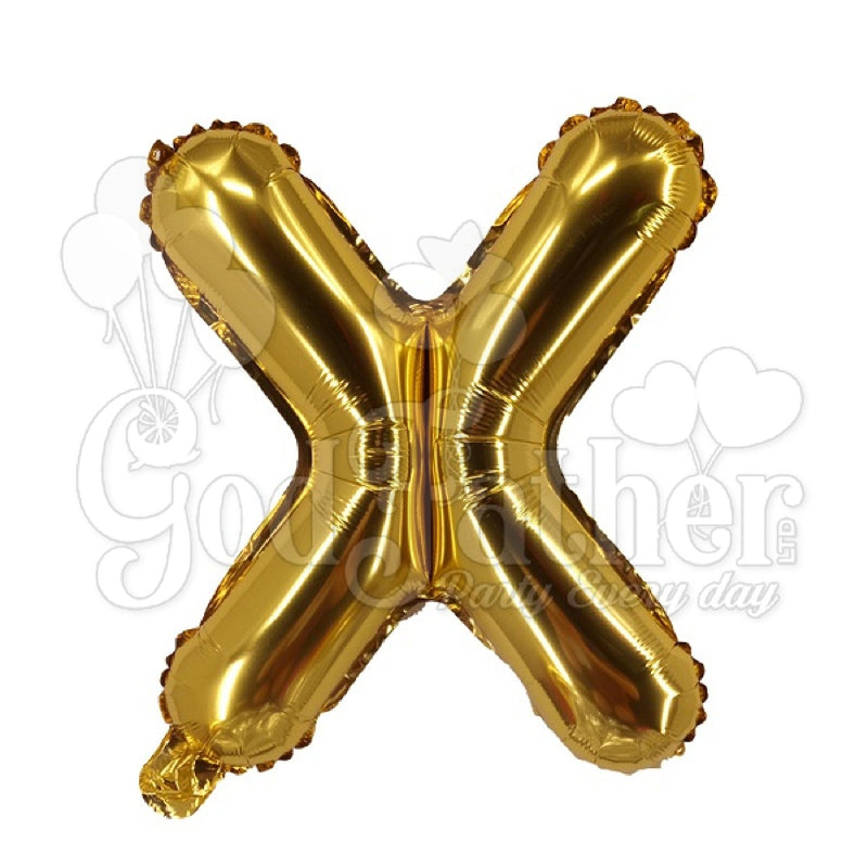  Letter X Foil Balloon, Happy Birthday foil, Foil Balloons, Foil Balloons Alphabets balloon, Gold Foil balloons