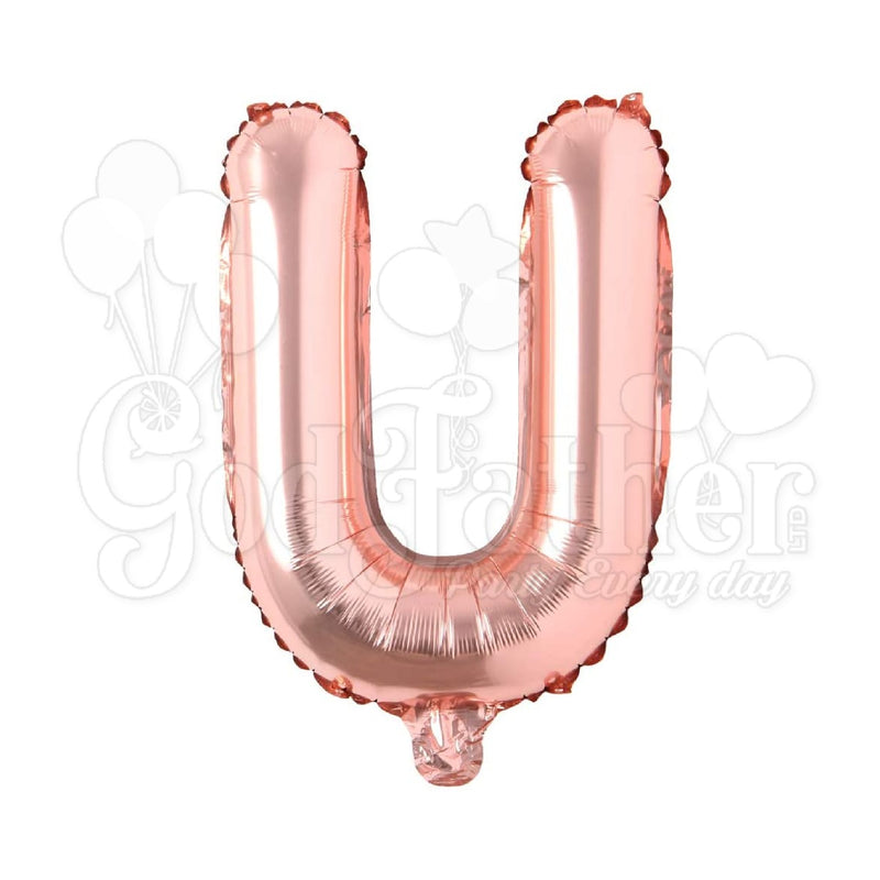  Letter U Foil Balloon, Happy Birthday foil, Foil Balloons, Foil Balloons Alphabets balloon, Rose Gold Foil balloons