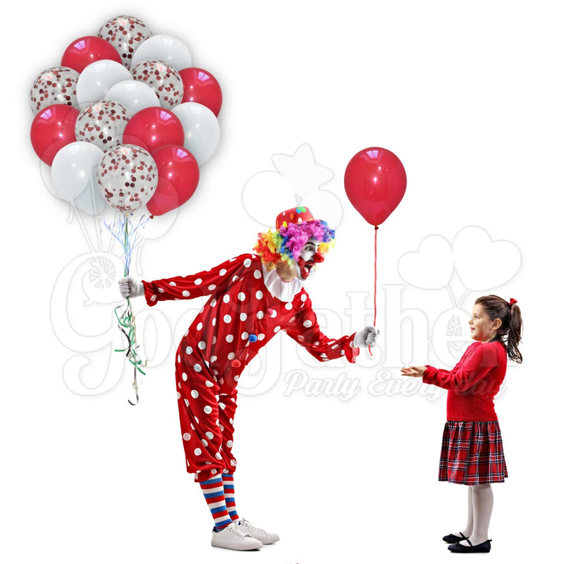Confetti balloons, confetti balloons set, Party balloons in UK, Red confetti balloons,