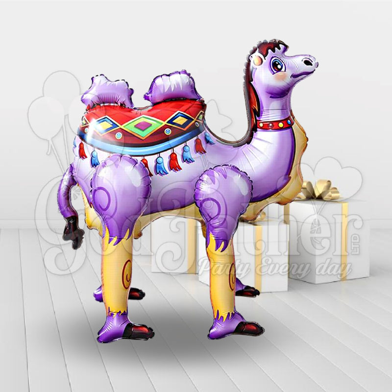 Camel Foil Balloon Purple 17.5*19 Inch, Camel Foil Balloon Purple, Camel Balloon, birthday balloons in uk, party decorations items in uk, party supplies in uk
