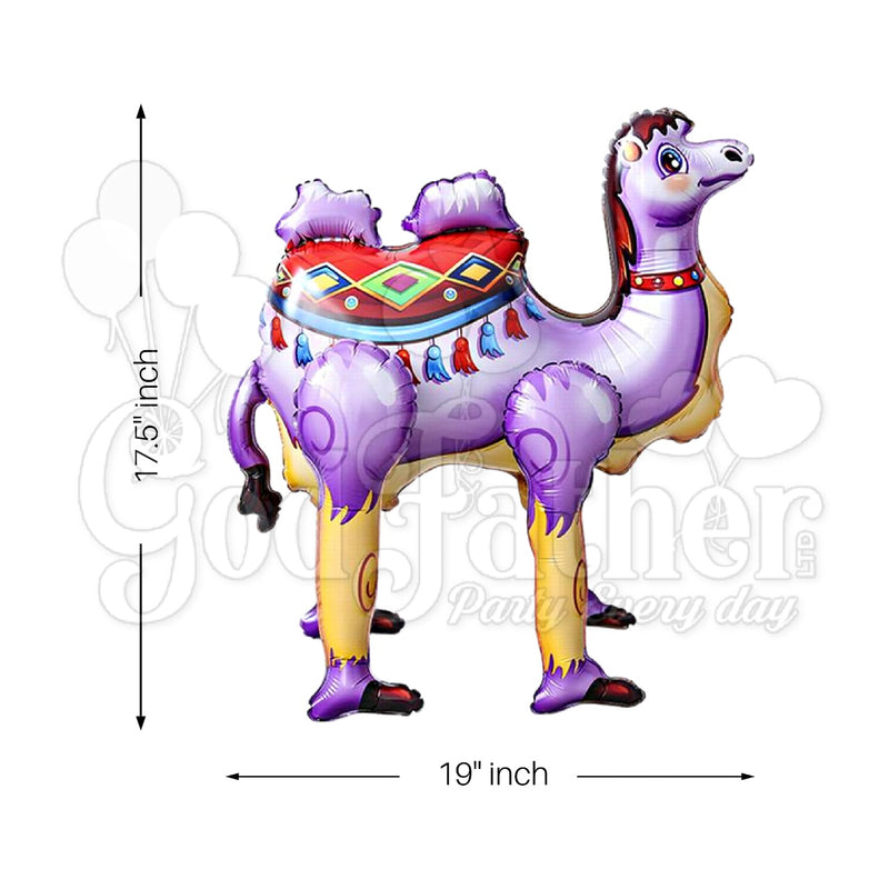 Camel Foil Balloon Purple for party decorations
