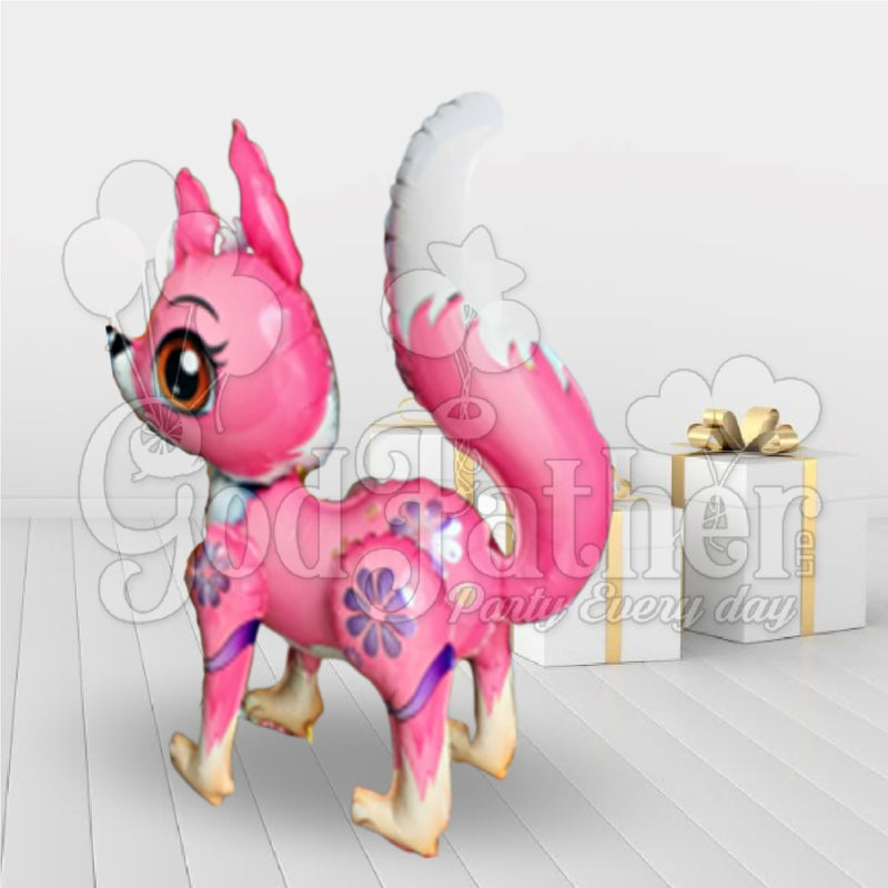 Pink Fox Foil Balloon for party decoration