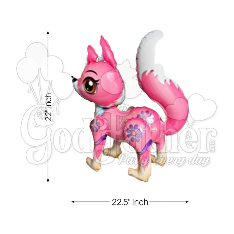 Pink Fox Foil Balloon for party decoration