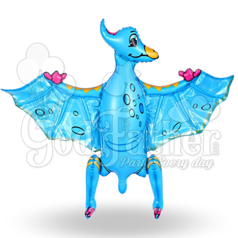 Pterosaur Foil Balloon Blue for kids party decoration
