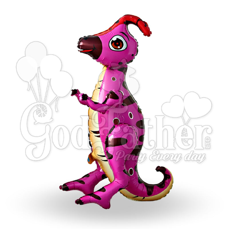 Parasaurolophus foil balloon Pink for party decoration