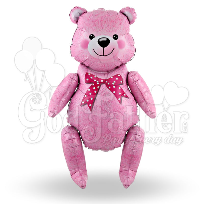Pink Bear Standing Foil Balloon for party decoration