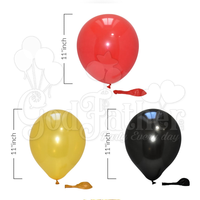 Plain Red-Plain Black-Plain Gold Balloons for party decoration