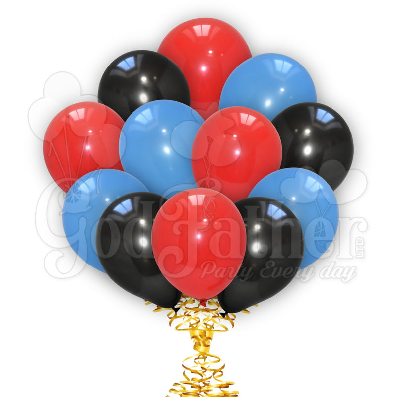 Red-Black-Blue Balloons for party decoration
