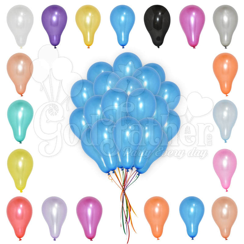 Black Metallic Balloons 5"Inch, Metallic Balloons, Black Balloons, birthday balloons in uk, party decorations items in uk, party supplies in uk, party supplier in uk, party decoration uk
