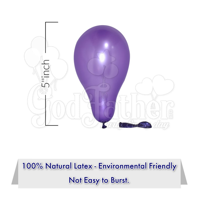 Purple metallic balloons for party decoration