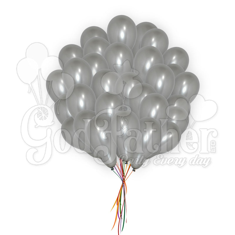 Plain Silver Latex Balloons for party decoration