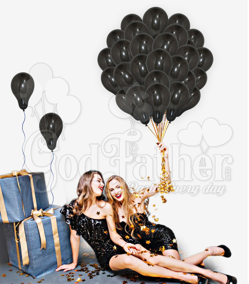 Plain Black Latex Balloons for party decoration