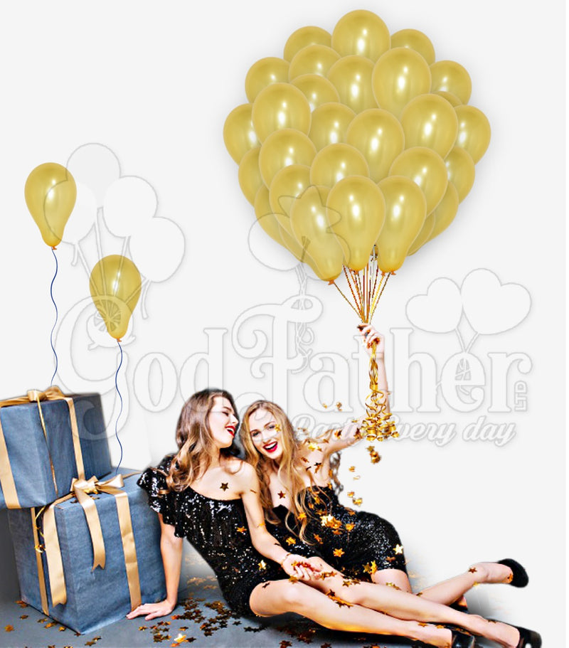 Plain Gold Latex Balloons for party decoration