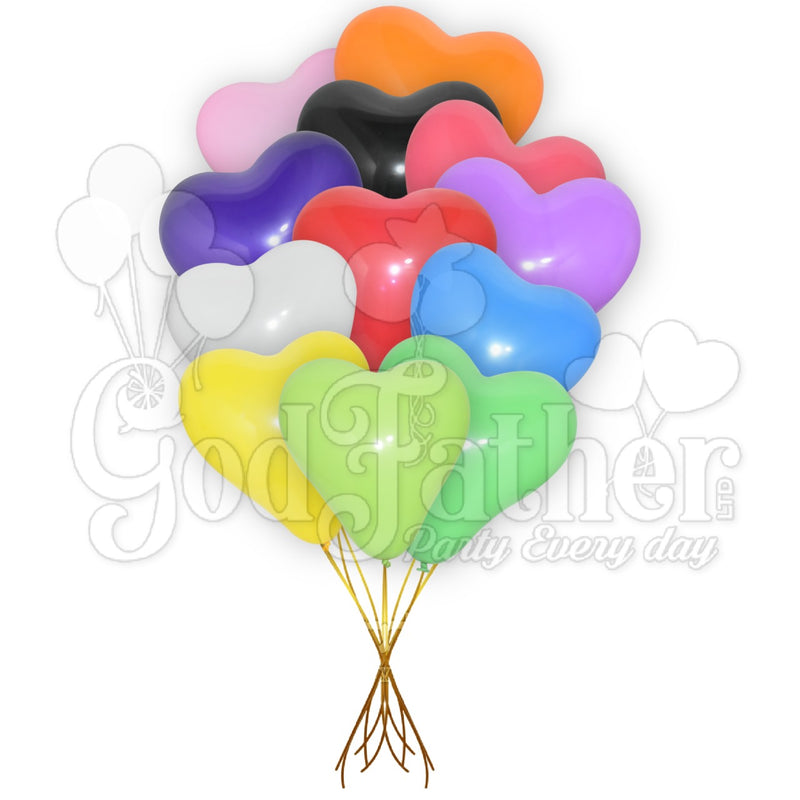 Mix Color Heart Shape Latex Balloons (Pack of 5), Mix Color Heart Shape Latex Balloons, birthday balloons in uk, party decorations items in uk, party supplies in uk, party supplier in uk, party decoration uk