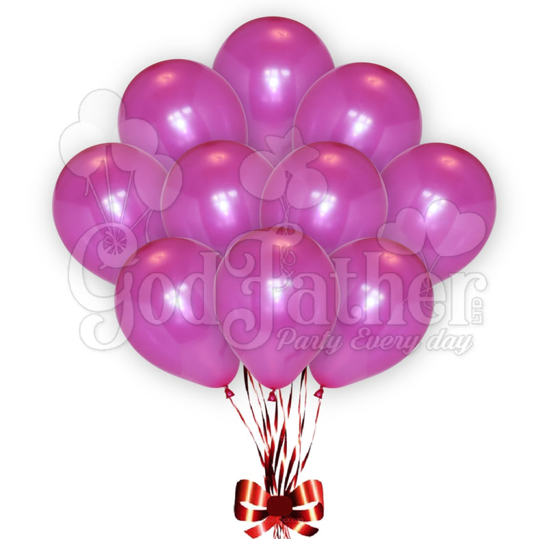 Hot Pink Metallic Balloons for party decoration