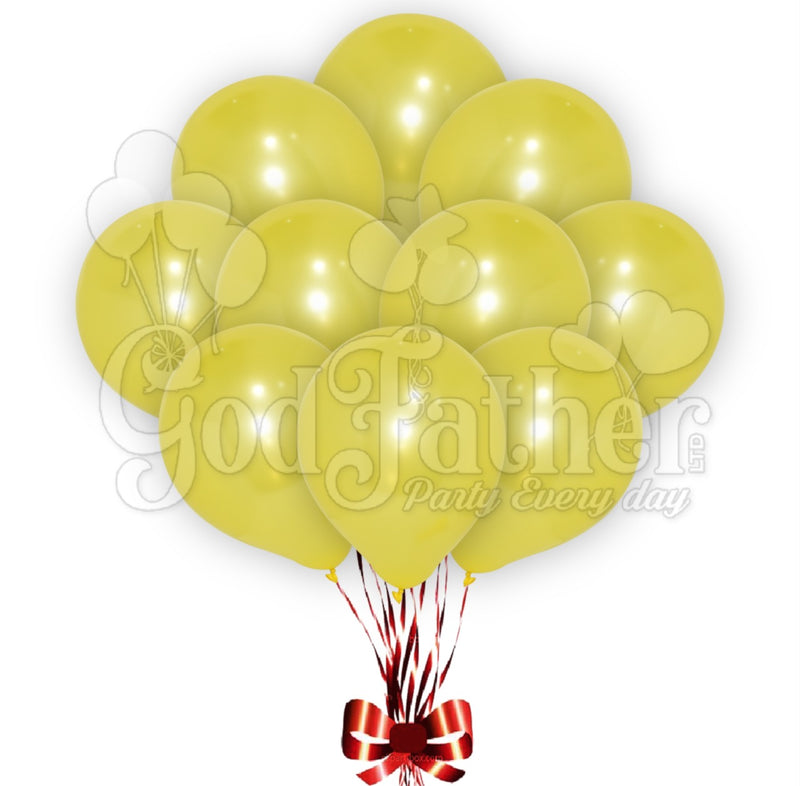 Yellow Metallic Balloons, Yellow Balloons, Metallic Balloons, birthday balloons in uk, party decorations items in uk, party supplies in uk, party supplier in uk, party decoration uk